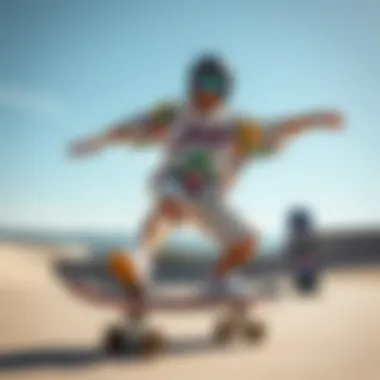 Skateboards and Matching Outfits Diverse range of skateboards and matching outfits