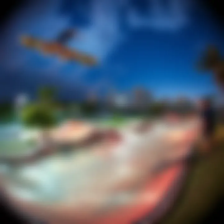 Panoramic Skate Park Landscape A panoramic view of an iconic Gold Coast skate park