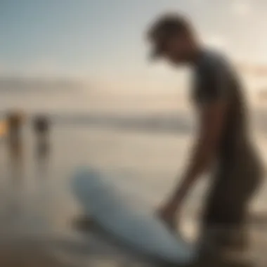 Local surfers preparing for a day on the water