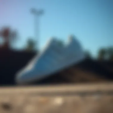 Adidas Samba ADV White in Action Adidas Samba ADV White in action during extreme sports