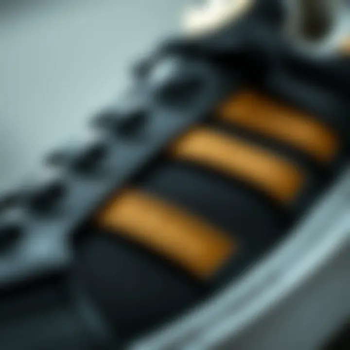 Textural Excellence Close-up of the unique texture and detailing of Adidas shoes