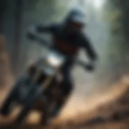 Dynamic black PSD file showcasing extreme sports branding