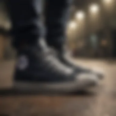 Styled with Urban Streetwear Converse All Star Black shoes styled with urban streetwear