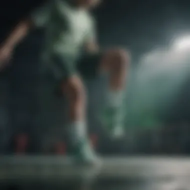 Athlete Executing Tricks in Adidas Sneakers Extreme sports athlete performing a trick while wearing green and white Adidas sneakers