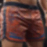 Vibrant patterns showcasing the diversity of athletic shorts