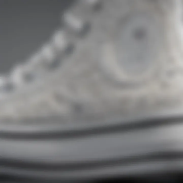 Intricate Design of White Converse Close-up of the intricate design details of white Converse