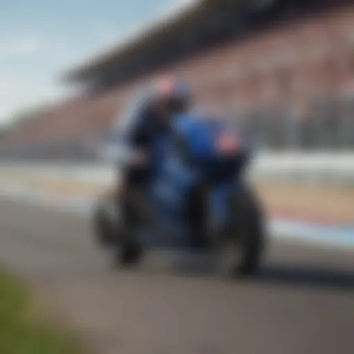 A panoramic view of the Assen circuit during the MotoGP event.