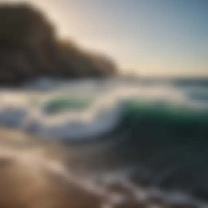 Waves crashing against the rocky shore of Punta Zicatela, showcasing the region's surf culture