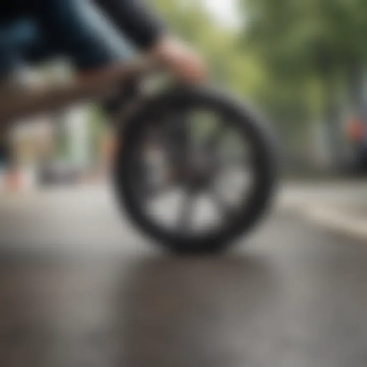 Illustration of the importance of wheel hardness in skateboarding.