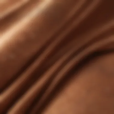 Close-up of the texture and shine of brown shimmer fabric used in extreme sports swimwear