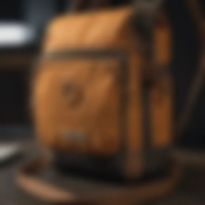Close-up of the durable material of the Carhartt Legacy Crossbody Bag