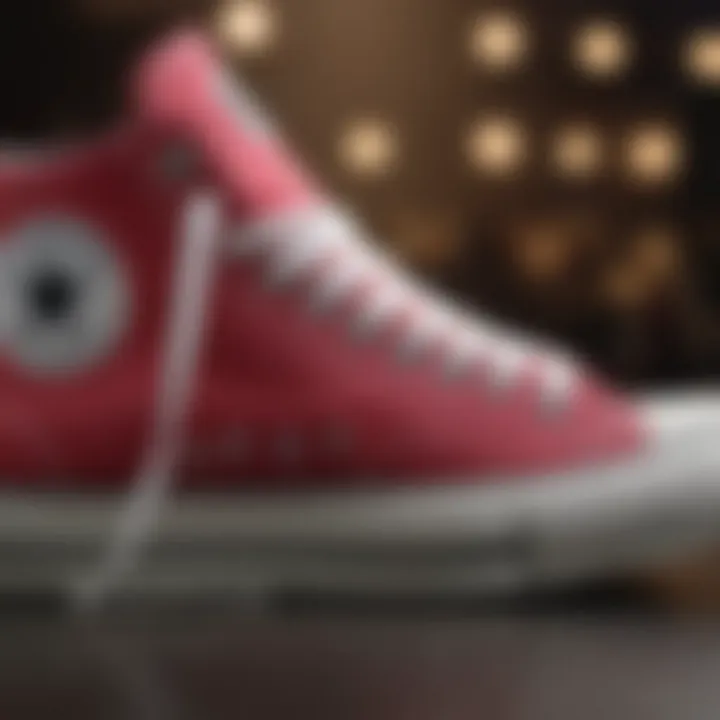 Close-up of Converse All Star Mid showcasing its unique design elements