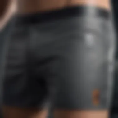 Advanced Fabric Technology in Board Shorts Close-up of advanced fabric technology used in board shorts