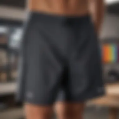 Diverse Board Short Styles in Surf Shop Diverse styles of board shorts hanging in a surf shop