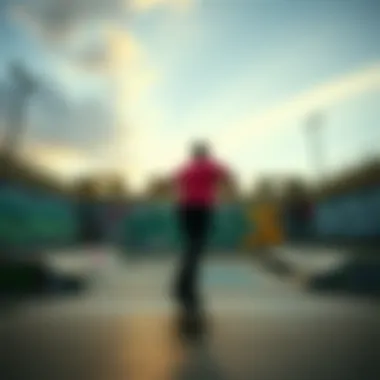 An iconic skate park filled with vibrant graffiti art