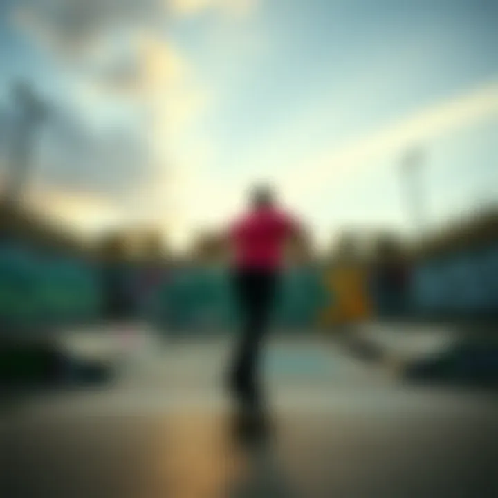 An iconic skate park filled with vibrant graffiti art