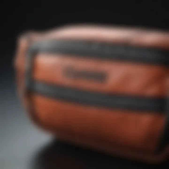 Close-up of Dakine fanny pack materials and stitching