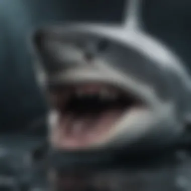 The Breathing Mechanism of Sharks A close-up view of a shark's gills, showcasing its breathing mechanism.