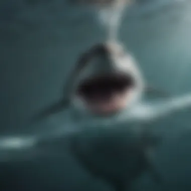 Shark Hunting Behavior in Action A captivating image of a shark engaging in a hunting behavior.