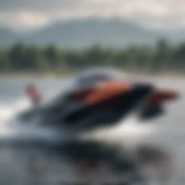 Racing Hydrofoils Wind hydrofoils during a competitive race