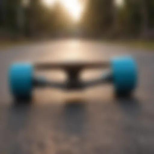 Artistic depiction of carver skateboard design showcasing unique features