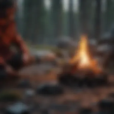 Poler Gear Enhancing Outdoor Experiences A scenic campfire scene with Poler gear enhancing the experience