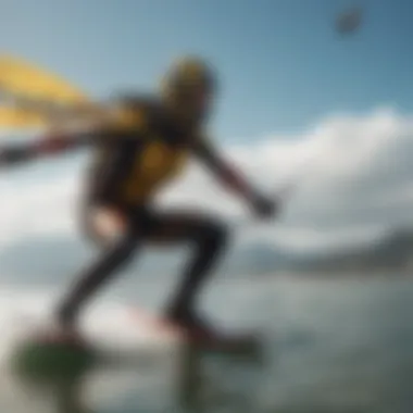 A vibrant kiteboarding scene featuring the Fanatic Bee