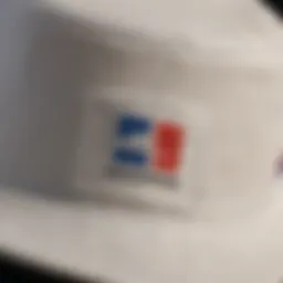Close-up of the Fila bucket hat showcasing its unique fabric and stitching details