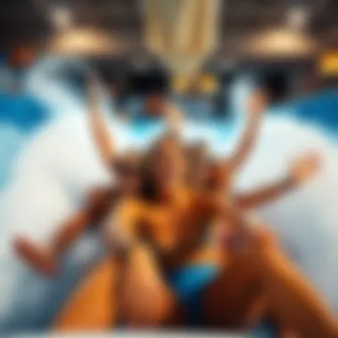 Excited group enjoying the FlowRider experience