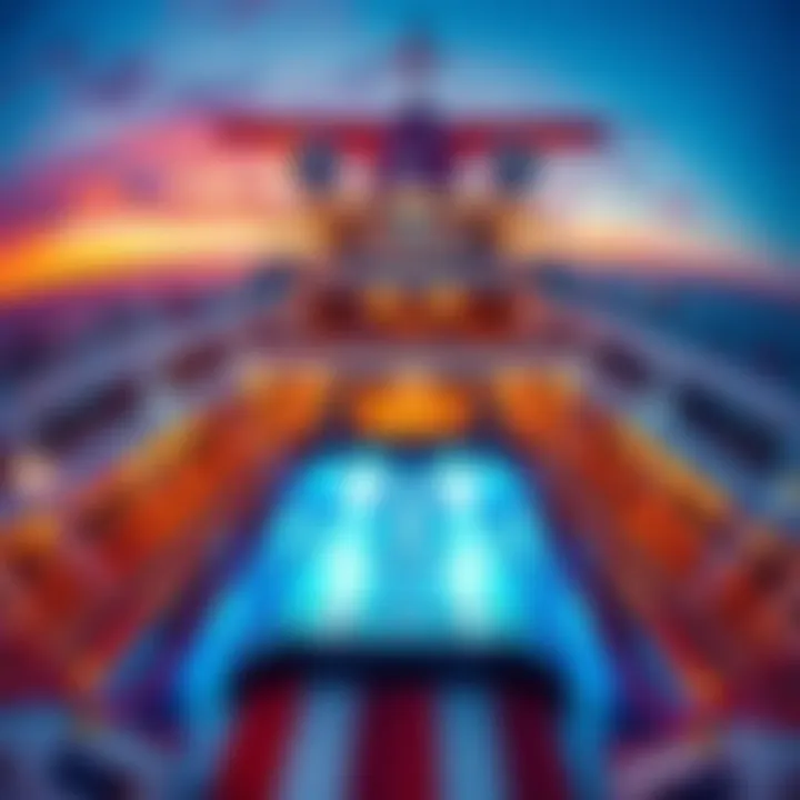 Panoramic view of the FlowRider setup on a cruise