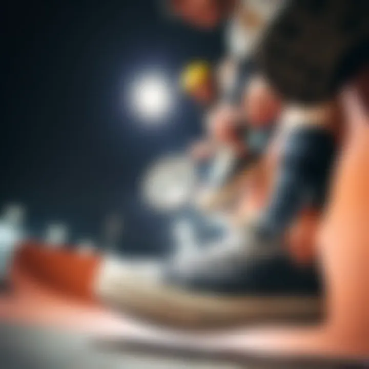 Athlete performing extreme sport wearing Converse