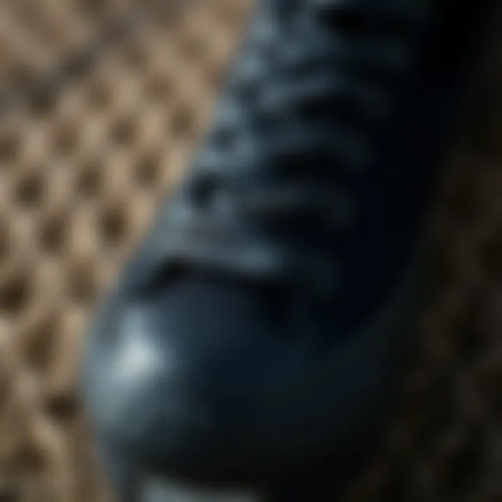 Close-up of the material texture of Converse shoes
