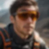 Dynamic athlete wearing Dragon Alliance glasses during a high-speed descent