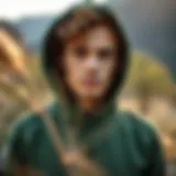 Stylish green Billabong hoodie showcased against a natural backdrop