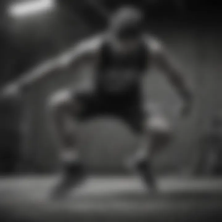 Athlete wearing black and white bandana Vans in action during an extreme sport