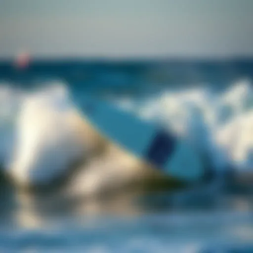 Dynamic view of a KT board in action on a surf break