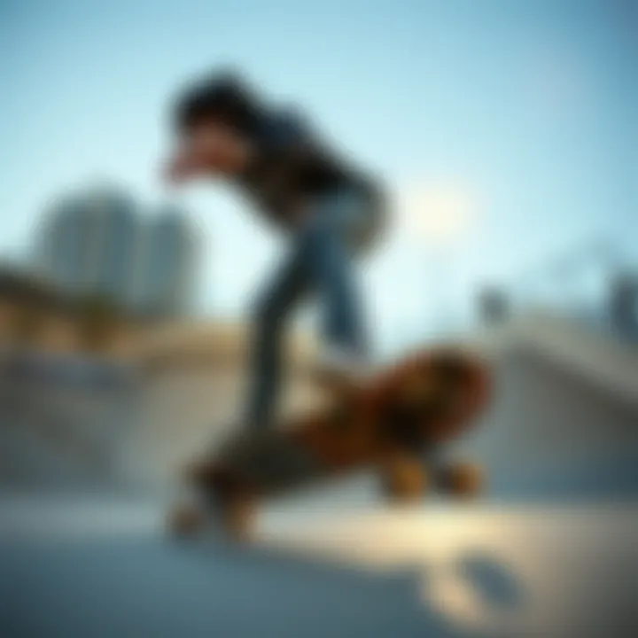 Versatile Use of the KT Board in Skateboarding Athlete demonstrating the versatility of the KT board in a skate park
