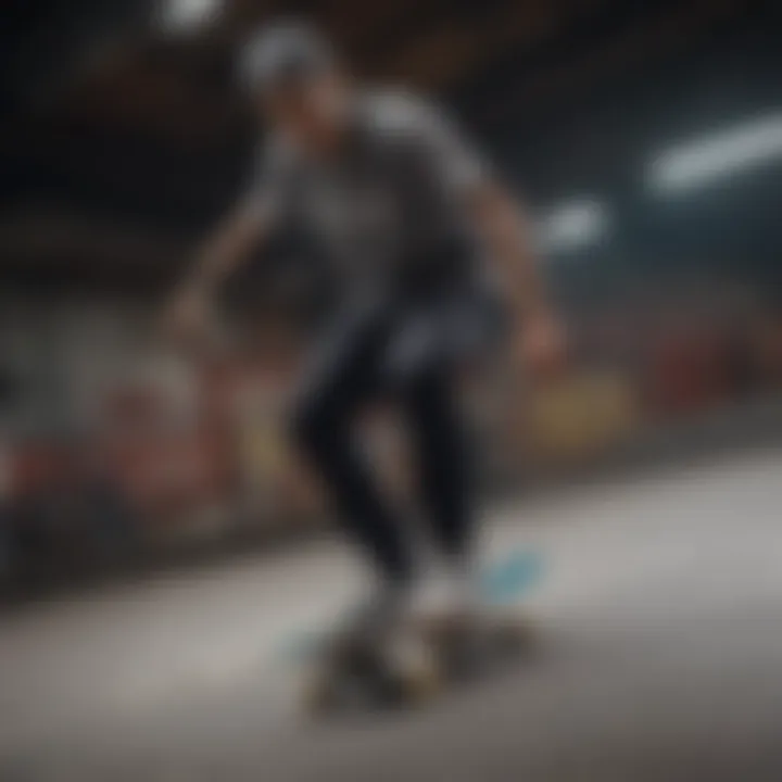 A vibrant skateboarding scene showcasing various styles