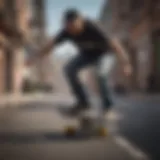 Dennis Busenitz executing a trick on his skateboard