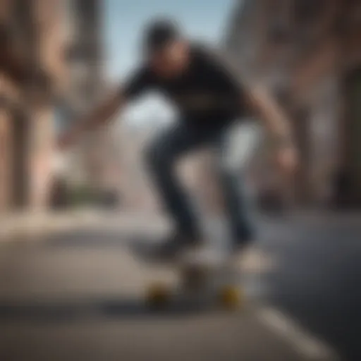 Dennis Busenitz executing a trick on his skateboard