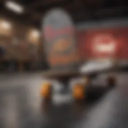 A classic Hosoi skateboard design showcasing its unique graphics and shape