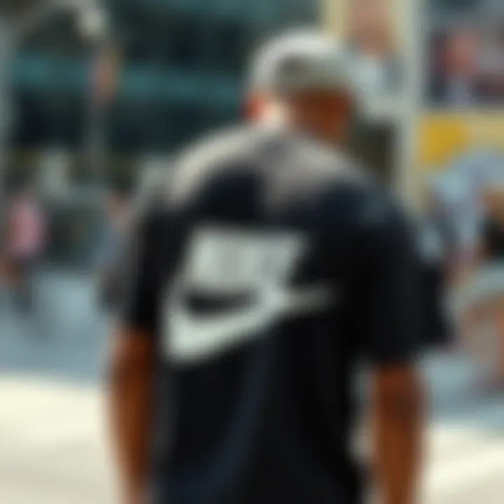 Cultural expression through Nike graphic t-shirts in urban settings