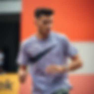 Dynamic Nike graphic t-shirt showcasing modern athletic design