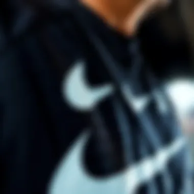 Close-up of innovative textile technology used in Nike t-shirts