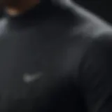 Close-up of the Nike Mock Neck Top showcasing its premium fabric texture