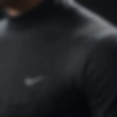 Close-up of the Nike Mock Neck Top showcasing its premium fabric texture