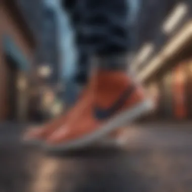 Aesthetic Appeal of Nike Royal Mid Nike Royal Mid showcasing its sleek silhouette against a vibrant urban backdrop
