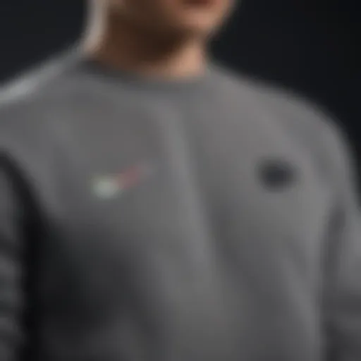 Showcasing the soft texture of the Nike Sportswear Club Fleece Sweatshirt.