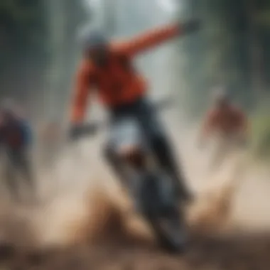 Community Spirit Among Extreme Sports Lovers Group of extreme sports enthusiasts celebrating