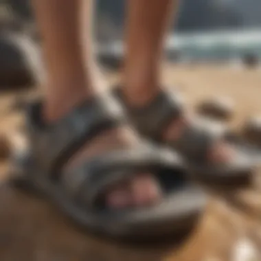 Innovative Design of Reef Vista Hi Sandals Close-up view of Reef Vista Hi sandals showcasing their innovative design features.